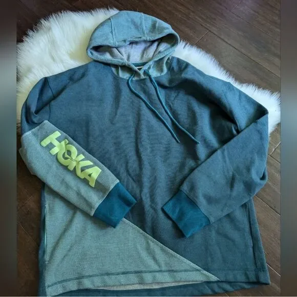 HOKA U All-Day Hoodie for All Men’s Large/Women’s XL blue green
